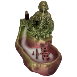 Arzător de tămâie Buddha cu simbol OM - Cascada de tămâie Reflux