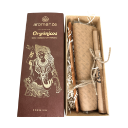 Premium Organic Incense Aromanza Kit - 30 natural organic aromatic variety bars and 1 incense holder