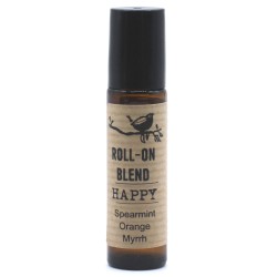 Roll-on Blend de Óleos Essenciais Felicidade Hortelã, Laranja e Mirra com vitamina E - 10ml.