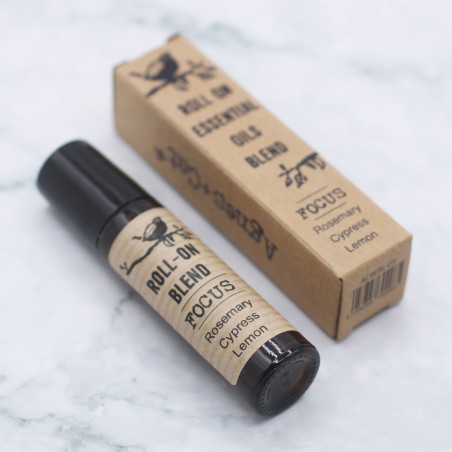 Roll-on Mezcla de Aceites Esenciales Focus Romero, Ciprés y Limón con vitamina E - 10ml.