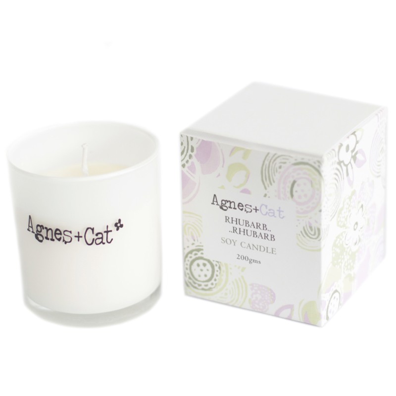 Bougie votive - Rhubarbe Rhubarbe-BOUGIES EN POT DE VERRE-HOSTENATURA