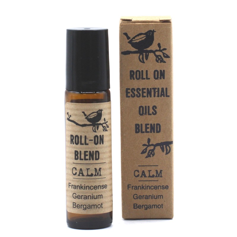 Roll-on Essential Oil Blend Soothes Frankincense, Geranium and Bergamot with Vitamin E - 10ml.-ROLL-ON ESSENTIAL OIL BLENDS-HOSTENATURA