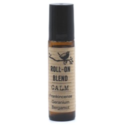 Roll-on Essential Oil Blend Soothes Frankincense, Geranium and Bergamot with Vitamin E - 10ml.