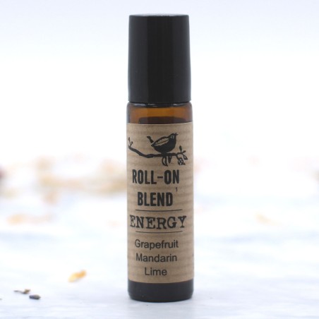 Roll-on eterisk oljeblandning Energigrapefrukt, mandarin och lime med vitamin E - 10 ml.