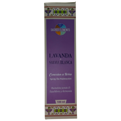 Spray Ambientador Salvia Blanca i Lavanda Connexió a Terra SACRED ELEMENTS de HEM - 100ml. - Restablint l'equilibri