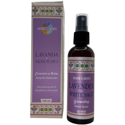 Spray Ambientador Salvia Blanca i Lavanda Connexió a Terra SACRED ELEMENTS de HEM - 100ml. - Restablint l'equilibri