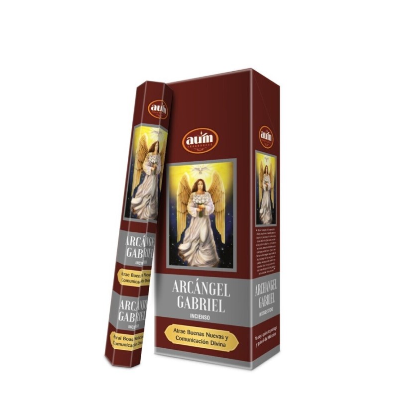 Incienso Arcángel Gabriel AUM Fragrances - Caixa de 6 caixetes de 20 barretes - Atrau Bones Notícies-Incienso Hexagonal AUM Fragrances-HOSTENATURA
