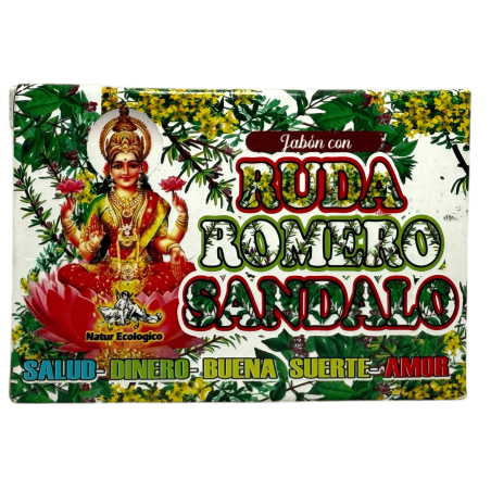 Sabó Esotèric Ruda, Romero i Sándalo Místic Esotèric 100gr. - Salut, Diners, Bona Sort i Amor