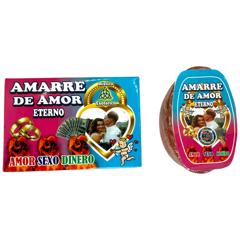 Jabón Esotérico Amarre de Amor Eterno Místico Esotérico 100gr. - Amor, Sexo y Dinero-JABONES ESOTÉRICOS-HOSTENATURA