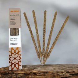 Palo Santo and Coconut Incense Premium Nirvana Brazil Reduces stress - 5 thick handmade sticks - Incenso Artesanal Brasil