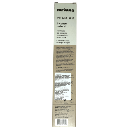 Encens Palo Santo et Noix de Coco Premium Nirvana Brésil Réduit le stress - 5 bâtonnets épais faits à la main - Incenso Artesana