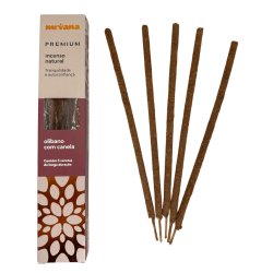 Frankincense Frankincense and Cinnamon Premium Nirvana Brazil Tranquility and Self-confidence - 5 thick handmade sticks - Made i