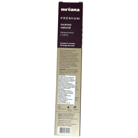 Premium White and Lavender Breu Incense Nirvana Brazil Relaxation and Calm - 5 tjocka handgjorda pinnar - Made in Brazil