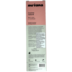 Incienso Vainilla y Sándalo Natural Nirvana Brasil Bienestar y Meditación - 9 varillas artesanales - Hecho en Brasil