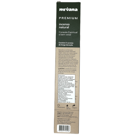 Premium Nirvana Brazil Nirvana Spiritual Connection Wellness Incencense - 5 tjocka handgjorda pinnar - Made in Brazil