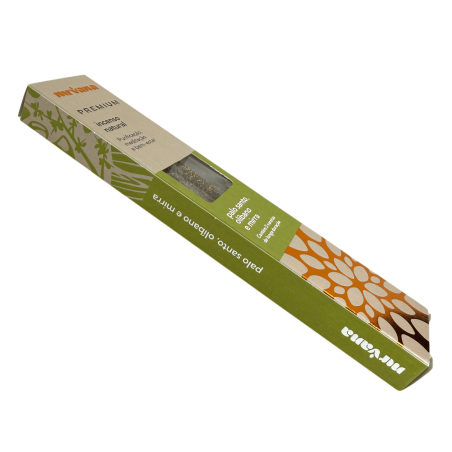 Palo Santo Wierook, Wierook & Mirre Premium Nirvana Brazilië Zuivering - 5 dikke handgemaakte stokjes - Gemaakt in Brazilië