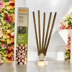 Palo Santo Encens, Encens & Myrrhe Premium Nirvana Brésil Purification - 5 bâtonnets épais faits à la main - Fabriqué au Brésil