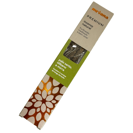 Palo Santo Rökelse, Frankincense & Myrra Premium Nirvana Brazil Purification - 5 tjocka handgjorda pinnar - Tillverkad i Brasili