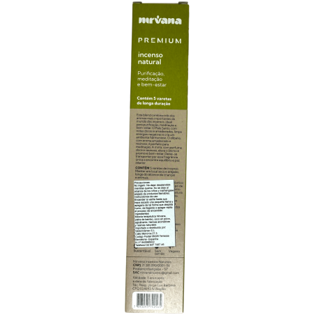 Incienso Palo Santo, Olíbano i Mirra Premium Nirvana Brasil Purificación - 5 varetes gruixutes artesanals - Fet al Brasil