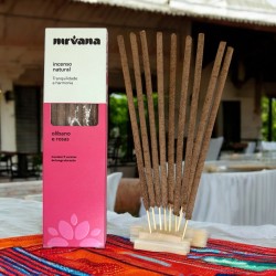 Natural Nirvana Brazil Incense and Roses Tranquility and Harmony - 9 handmade sticks - Made in Brazil