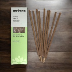 Natural Green Tea and Orange Blossom Incense Nirvana Brazil Relaxation and Comfort - 9 artisanal sticks - Made in Brazil