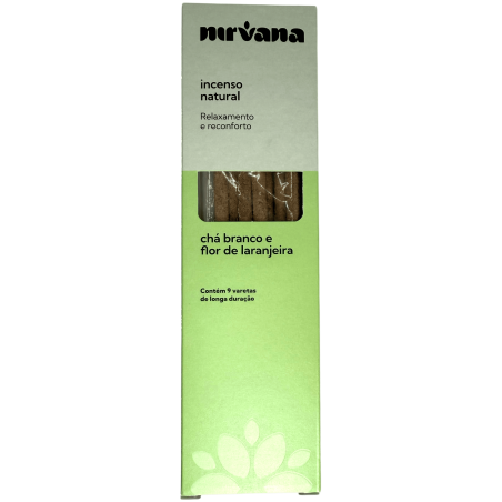 Inciens Té Verd i Azahar Natural Nirvana Brasil Relaxació i Confort - 9 varetes artesanals - Fet al Brasil