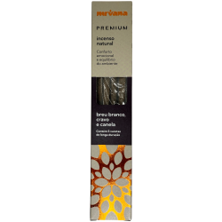 Breu White Incense, Clove and Premium Cinnamon Nirvana Brazil Emotional Comfort - 5 thick handmade sticks - Made in Brazil