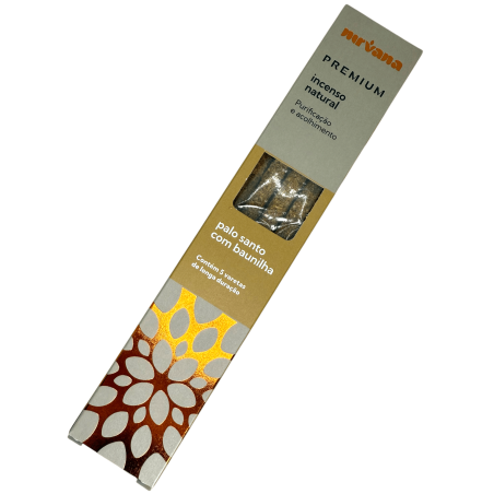 Incienso Palo Santo i Vainilla Premium Nirvana Brasil Purificación - 5 varetes gruixutes artesanals - Fet al Brasil