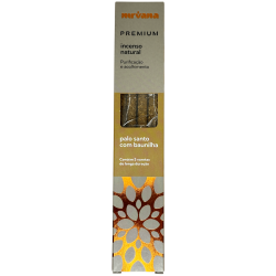 Palo Santo Incense and Premium Vanilla Nirvana Brazil Purification - 5 thick handmade sticks - Made in Brazil