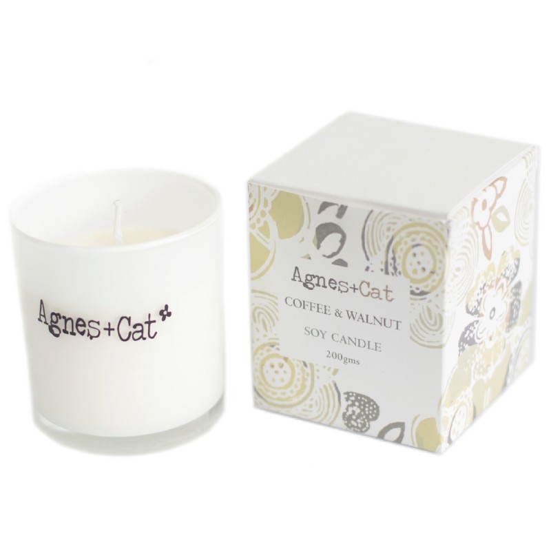 Bougie votive - Café et Noyer-BOUGIES EN POT DE VERRE-HOSTENATURA