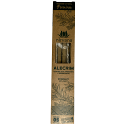 Premium Rosemary Incense Nirvana Brazil Controls Anxiety & Energizing - 5 Thick Handmade Sticks - Made in Brazil