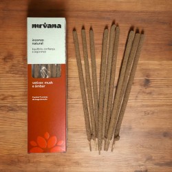 Natural Nirvana Brazil Vetiver, Musk and Amber Incense Balance and Confidence - 9 handmade sticks - Made in Brazil