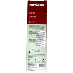 Incienso Granada y Mandarina Natural Nirvana Brasil Creatividad y Motivación - 9 varillas artesanales - Hecho en Brasil