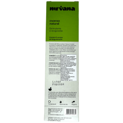 Incienso Hojas Verdes Natural Nirvana Brasil Estimulante y Refrescante - 9 varillas artesanales - Hecho en Brasil