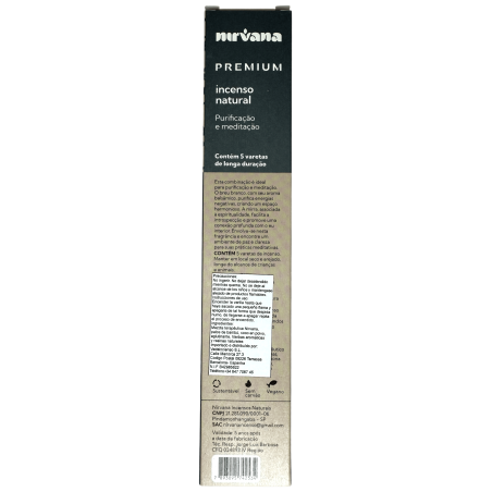 Incenso bianco Breu e meditazione di purificazione premium Myrrh Nirvana Brazil - 5 bastoncini spessi fatti a mano - Made in Bra