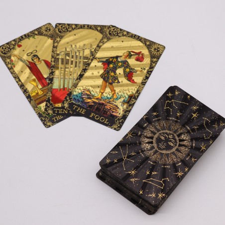 Tarot con Lámina de Oro Que comience la magia - Caja Regalo con Libro y 78 Cartas Ilustradas