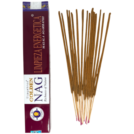 Vijayshree Fragrance Energy Cleansing Incense GOLDEN NAG  - 1 Pack of 15gr.
