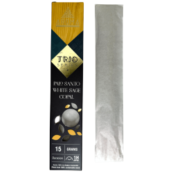 Encens AROMA Trio Palo Santo, Sauge Blanche et Copal - Trio Series 1 pack 15gr.