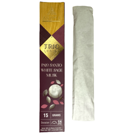 Tămâie AROMA Trio Palo Santo, Salvie Albă și Mosc - Trio Seria 1 pachet 15gr.