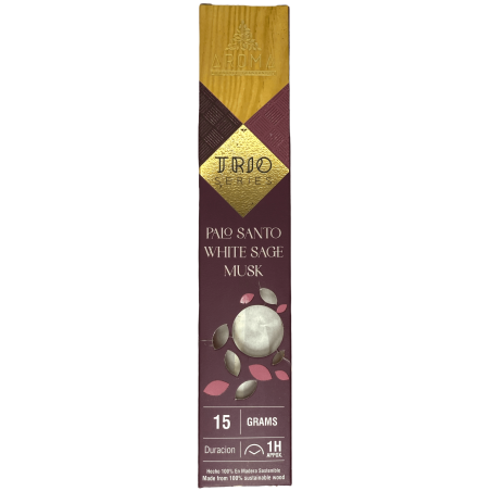 Encens AROMA Trio Palo Santo, Sauge Blanche et Musc - Trio Series 1 pack 15gr.