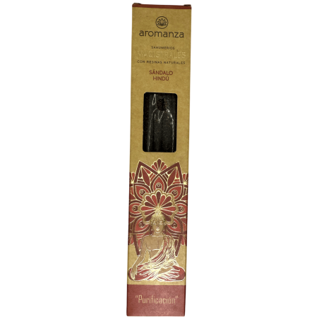 Sahumerios Magistrales Sándalo Hindú Inciensos Aromanza Argentina 8 barritas gruesas con Resinas Naturales - Purificación