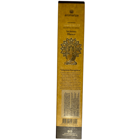 Sahumerios Magistrales Incienso Blanco Inciensos Aromanza Argentina 8 barritas gruesas con Resinas - Limpieza Energética