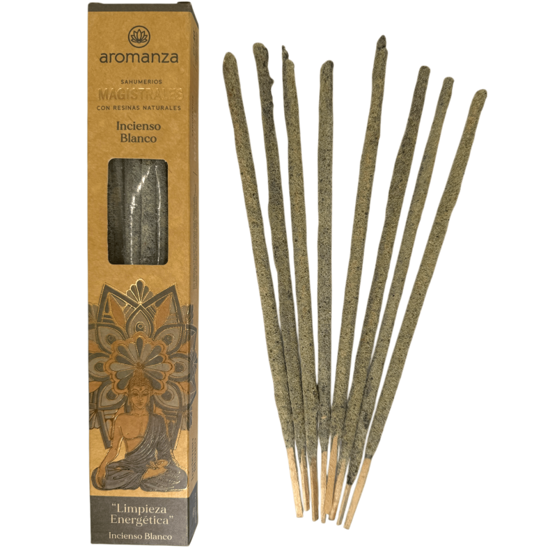 Magisterial Incense White Incense Aromas Argentina 8 dicke Riegel mit Harzen - Energy Cleansing-Sahumerios Magisterial Aromanza Räucherstäbchen Argentinien-HOSTENATURA