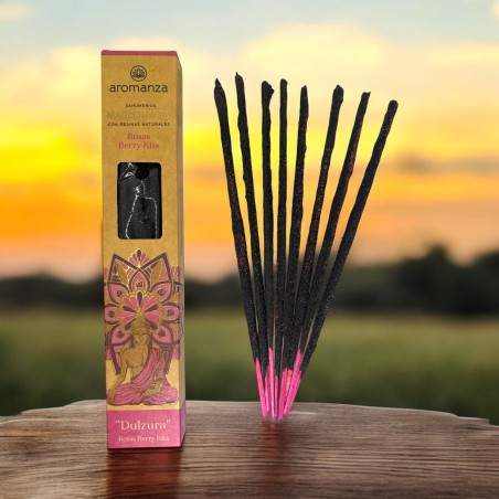 Magisterial Pink Berry Kiss Incense Aromanza Argentina 8 grubych batonów z naturalnymi żywicami - Słodycz