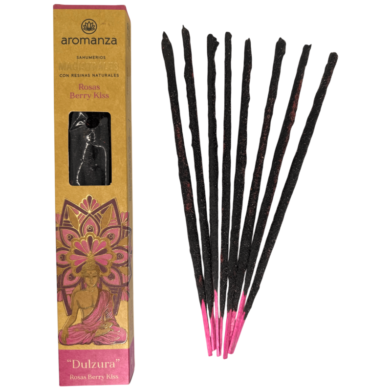 Magisterial Pink Berry Kiss Incense Aromanza Argentina 8 thick bars with Natural Resins - Sweetness-Sahumerios Magisterial Aromanza Incense Argentina-HOSTENATURA