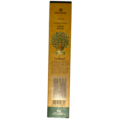 Sahumerios Magistrales Jazmín del País Inciensos Aromanza Argentina 8 barritas gruesas con Resinas Naturales - Gratitud
