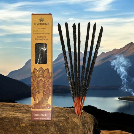 Sahumerios Magistrales Incienso Consagrado Inciensos Aromanza Argentina 8 barritas gruesas con Resinas Naturales - Iluminación