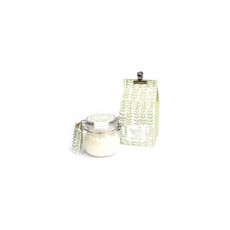 Candles in Glass Jar - White Fig-GLASS JAR CANDLES-HOSTENATURA