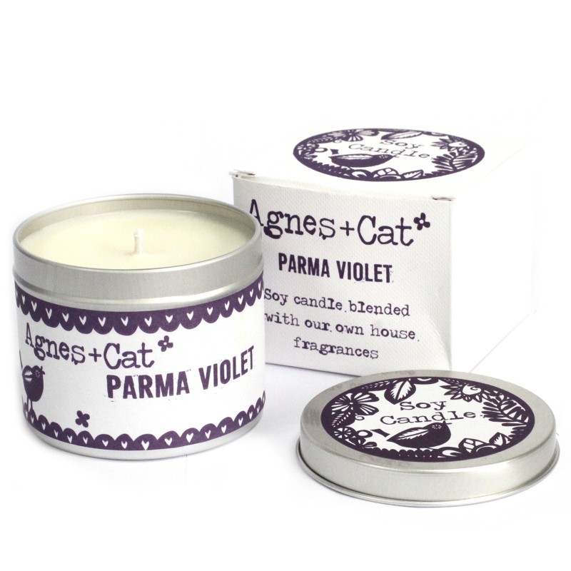 Bougies en conserve - Violette de Parme-BOUGIES EN CANETTE-HOSTENATURA