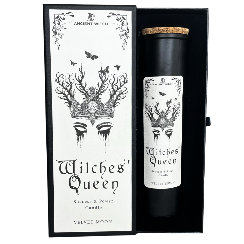 Ancient Witch Purifying Candles - Queen of Witches - 50h - Velvet Moon - Success and Power-MAGIC SPELL CANDLES-HOSTENATURA